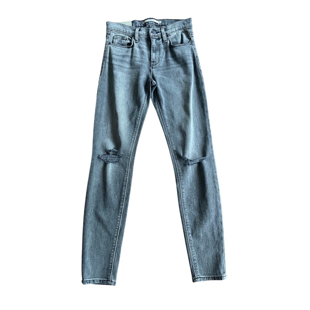 NWT Women's size 25 Hudson Jeans NICO Mid-Rise Super Skinny Ankle Cut Stone Gray